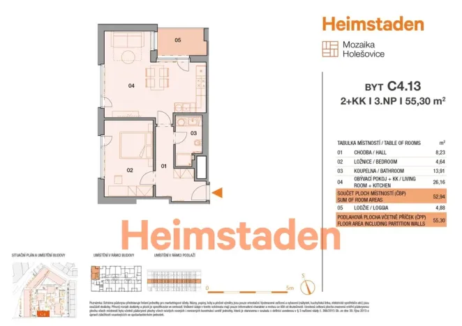 Pronájem bytu 2+kk, Praha - Holešovice, Vrbenského, 55 m2