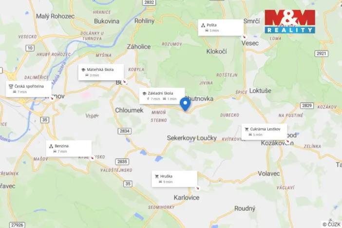 Prodej rodinného domu, Mírová pod Kozákovem - Chutnovka, 523 m2