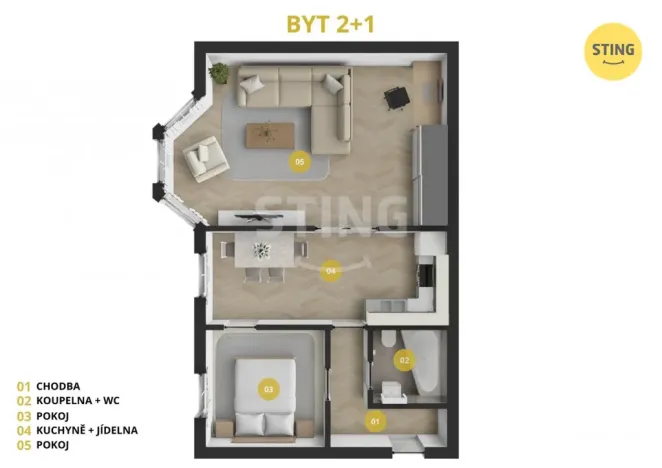 Prodej bytu 2+1, Opava, Zacpalova, 64 m2