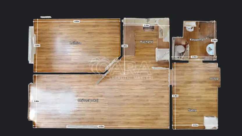 Pronájem bytu 2+kk, Hořovice, U Štěpánků, 51 m2