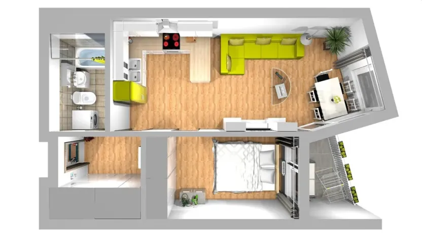 Pronájem bytu 2+kk, Praha - Prosek, Kytlická, 53 m2
