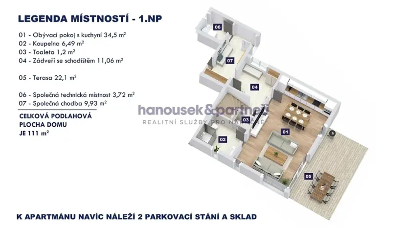Prodej bytu 4+kk, Volary, 111 m2