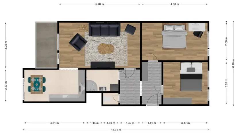 Pronájem bytu 3+kk, Praha - Kobylisy, Kaňkovského, 68 m2
