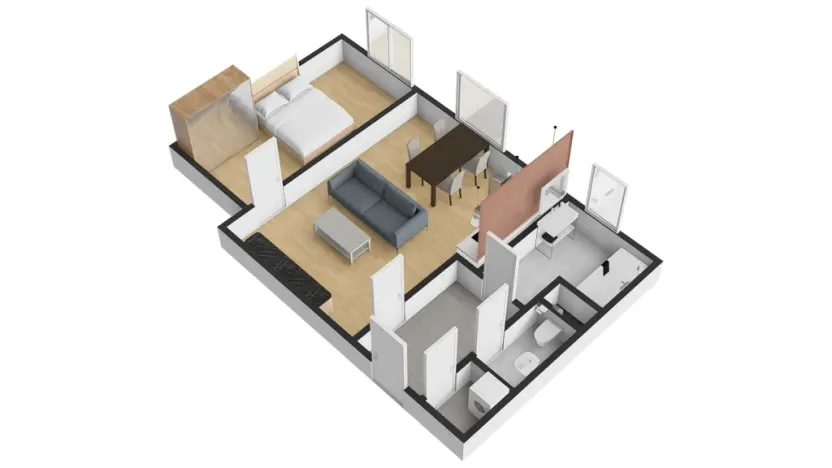 Pronájem bytu 2+kk, Praha - Prosek, Na Prosecké vyhlídce, 52 m2