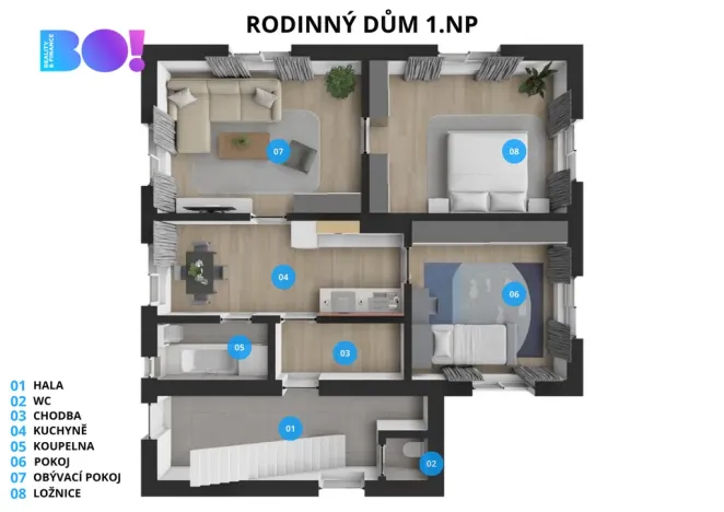 Prodej rodinného domu, Návsí, 190 m2