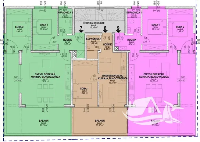Prodej bytu 3+kk, Povljana, Chorvatsko, 69 m2