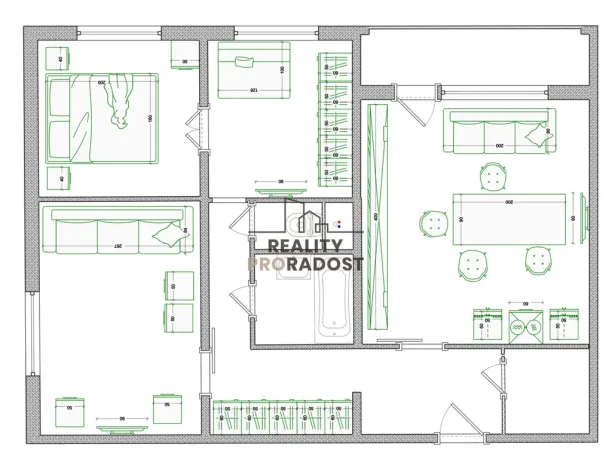 Prodej bytu 4+kk, Brno - Bohunice, Vedlejší, 64 m2