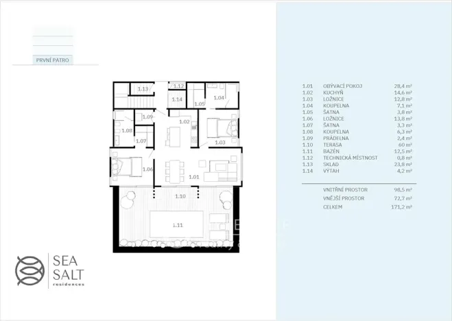 Prodej bytu 3+kk, West Bay, Honduras, 171 m2