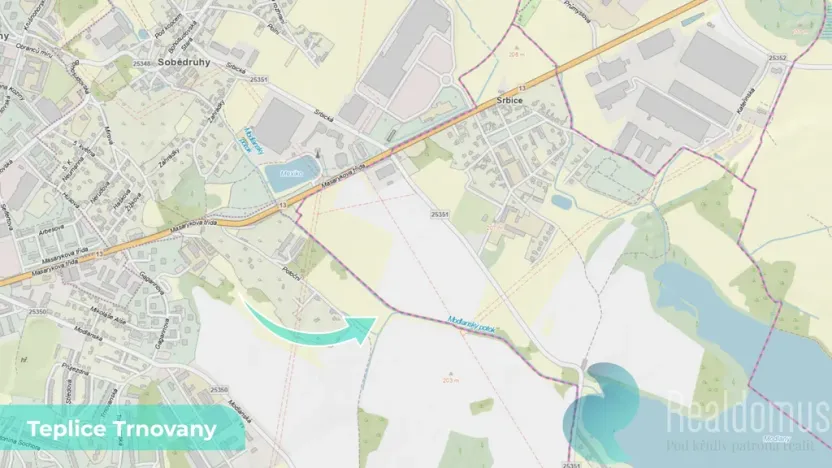 Prodej louky, Teplice - Trnovany, 2554 m2