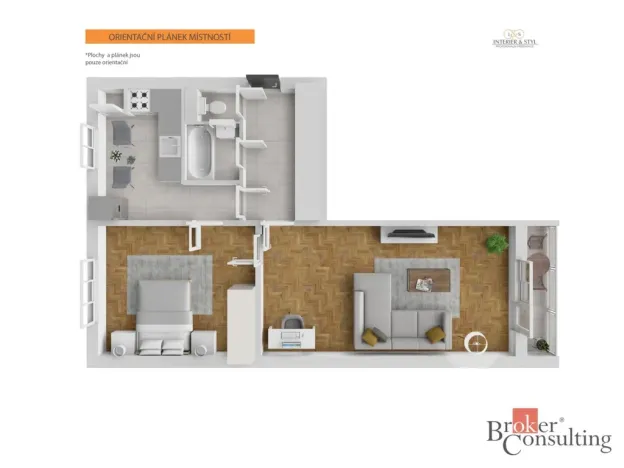 Pronájem bytu 2+1, Praha - Záběhlice, Želivecká, 57 m2