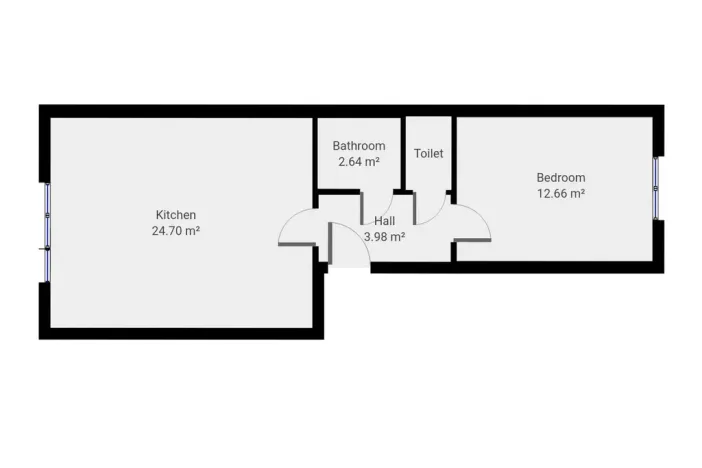 Pronájem bytu 2+kk, Praha - Prosek, Nad Krocínkou, 53 m2