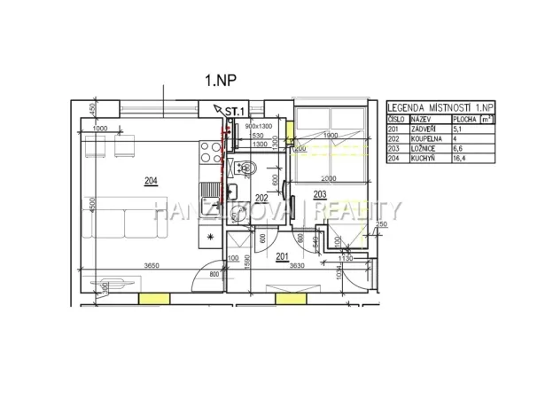 Pronájem bytu 2+kk, České Budějovice - České Budějovice 6, Nádražní, 32 m2