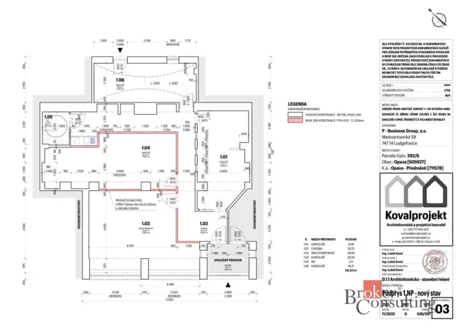 Pronájem kanceláře, Opava - Předměstí, náměstí Republiky, 141 m2