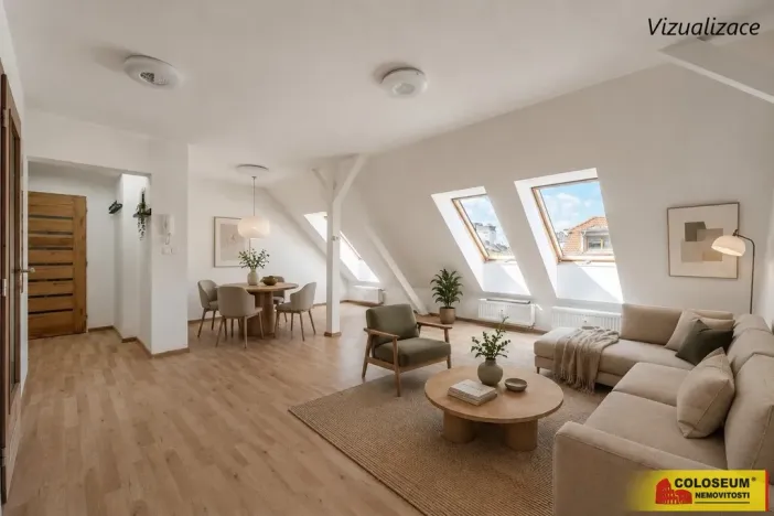 Prodej bytu 2+kk, Brno, Slunná, 52 m2