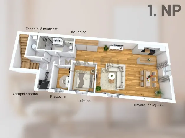 Prodej bytu 2+kk, Praha - Zbraslav, Elišky Přemyslovny, 63 m2