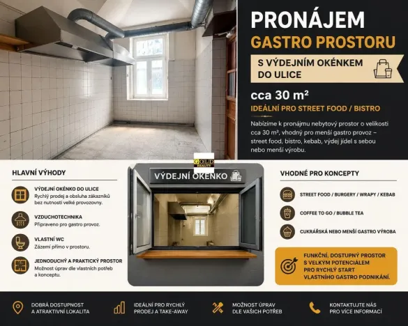 Pronájem restaurace, Praha - Žižkov, Bořivojova, 30 m2
