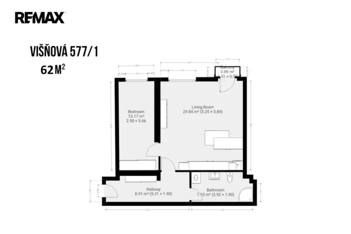 Pronájem bytu 2+kk, Milovice - Mladá, Višňová, 62 m2