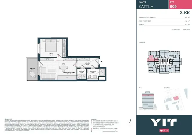 Prodej bytu 2+kk, Praha - Kamýk, Imrychova, 48 m2