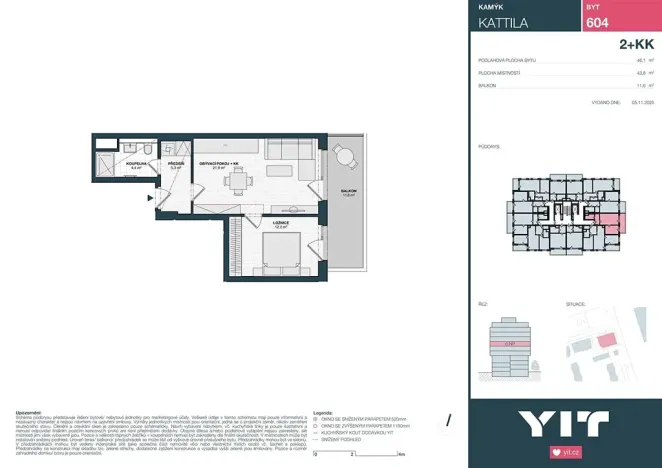 Prodej bytu 2+kk, Praha - Kamýk, Imrychova, 44 m2
