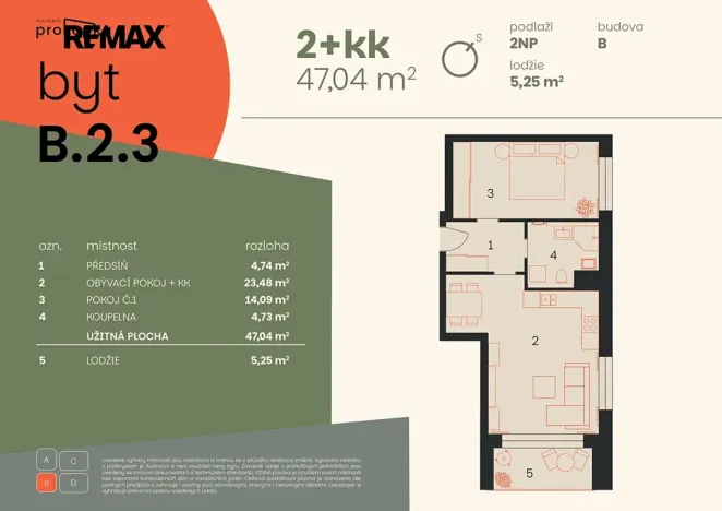 Prodej bytu 2+kk, Kolín, 47 m2