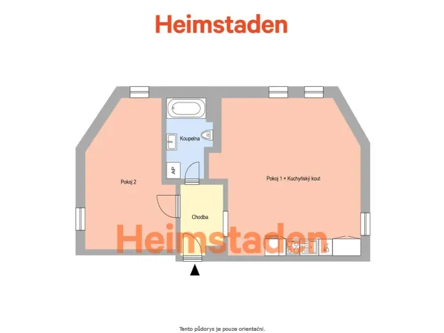 Pronájem bytu 2+kk, Ostrava - Poruba, Porubská, 60 m2