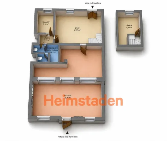 Pronájem obchodního prostoru, Havířov - Město, Hlavní třída, 129 m2