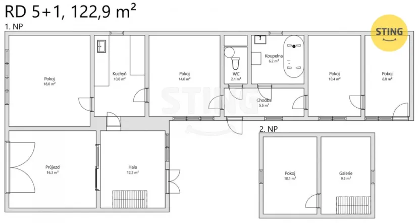 Prodej rodinného domu, Louka, 90 m2