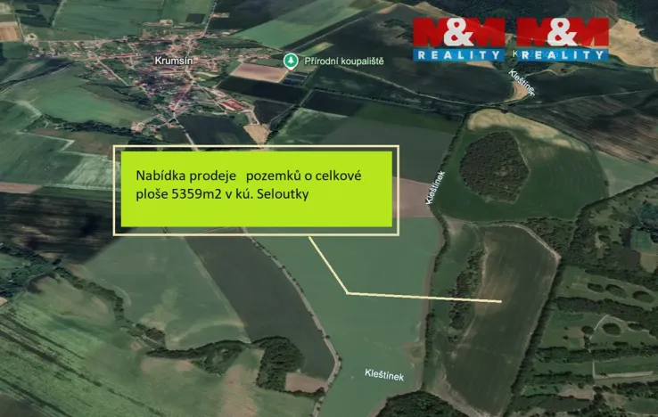 Prodej pole, Seloutky, 5359 m2