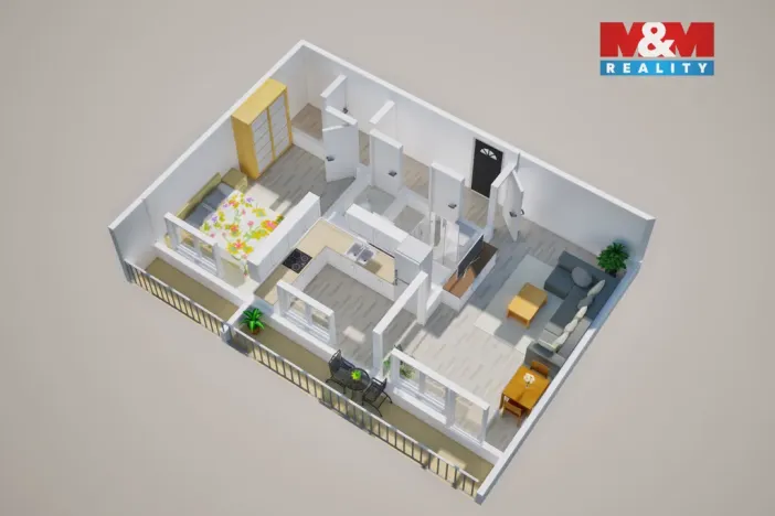 Prodej bytu 2+1, Teplice - Trnovany, Jana Koziny, 61 m2