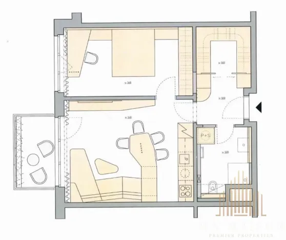 Pronájem bytu 2+kk, Praha - Třebonice, Thomasova, 57 m2