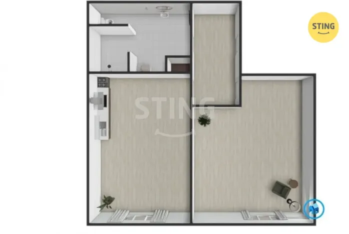 Pronájem bytu 1+1, Jihlava, Wolkerova, 29 m2