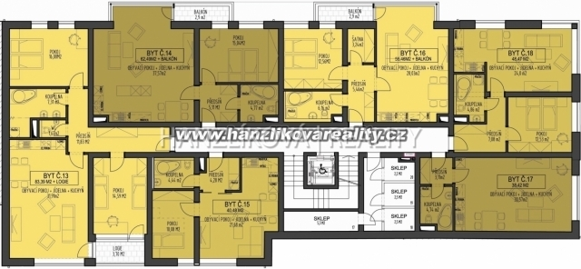 Pronájem bytu 3+kk, České Budějovice - České Budějovice 3, B. Smetany, 78 m2