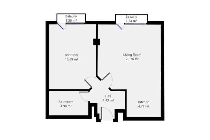 Pronájem bytu 2+kk, Praha - Holešovice, V háji, 55 m2