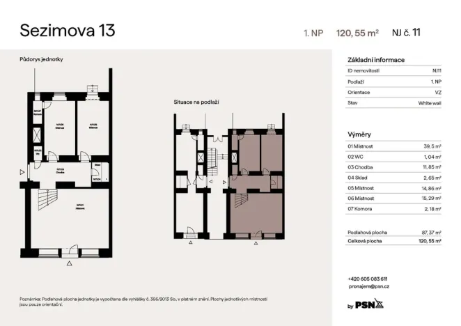 Pronájem obchodního prostoru, Praha - Nusle, Sezimova, 87 m2