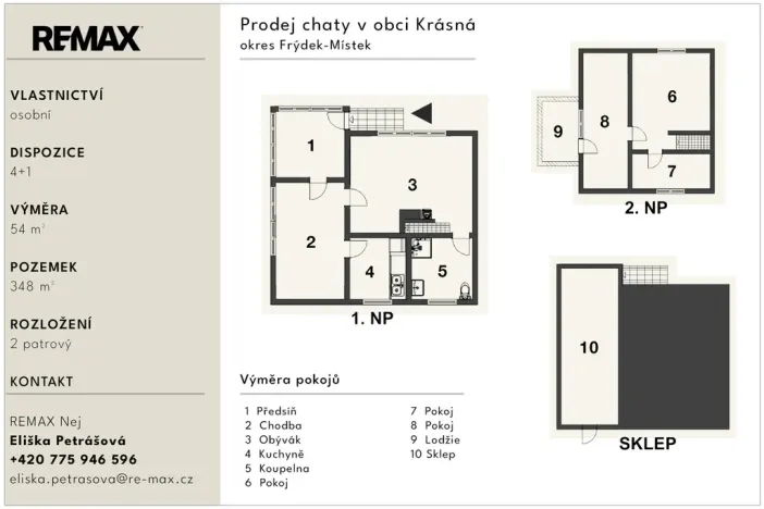 Prodej chaty, Krásná, 54 m2