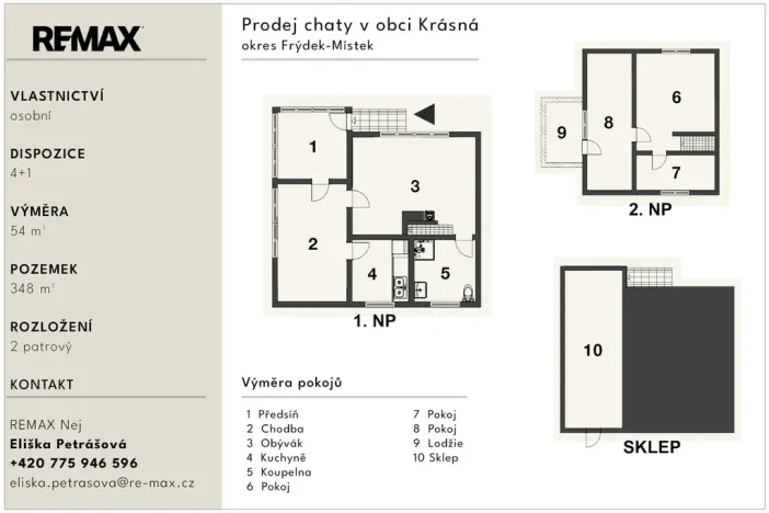 Prodej chaty, Krásná, 54 m2