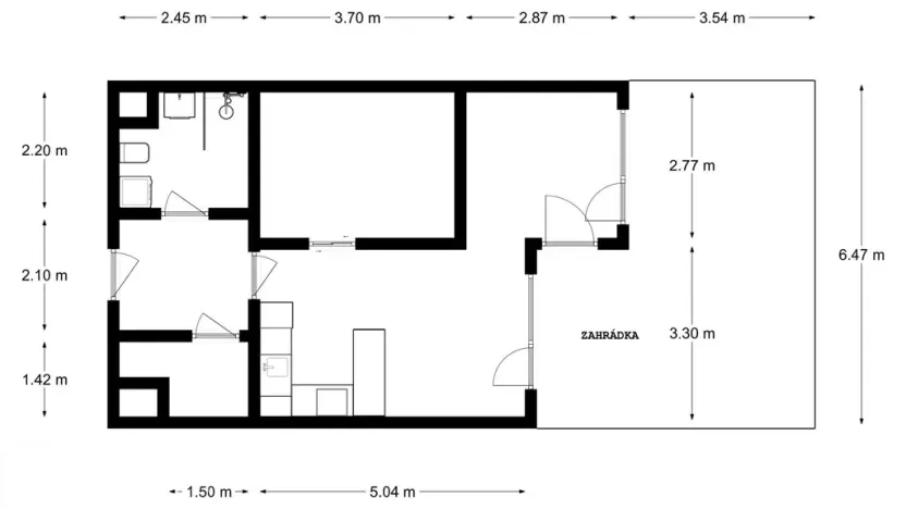 Pronájem bytu 1+kk, Praha - Hlubočepy, náměstí Olgy Scheinpflugové, 49 m2