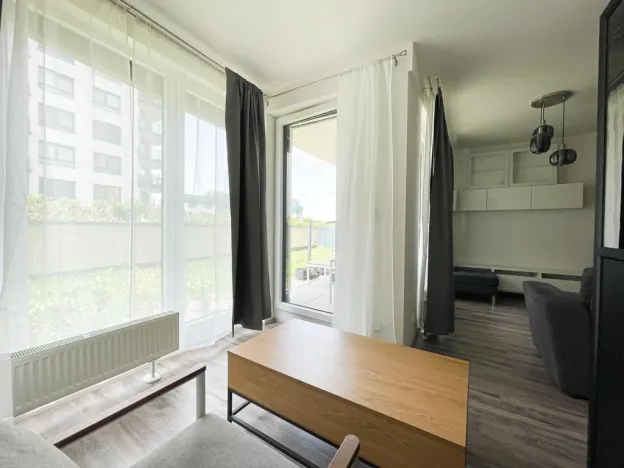 Pronájem bytu 1+kk, Praha - Hlubočepy, náměstí Olgy Scheinpflugové, 49 m2