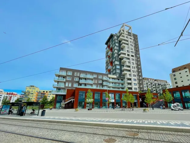 Pronájem bytu 1+kk, Praha - Hlubočepy, náměstí Olgy Scheinpflugové, 49 m2