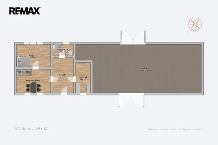 Prodej rodinného domu, Jaroměřice nad Rokytnou - Boňov, 59 m2