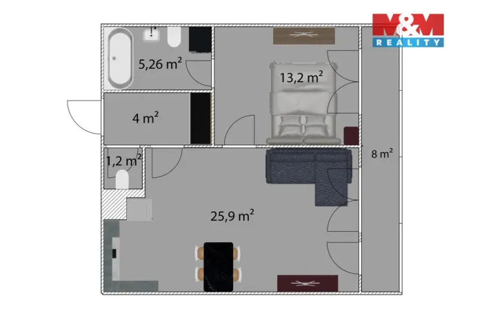 Prodej bytu 2+kk, Praha - Zličín, Lipovská, 60 m2