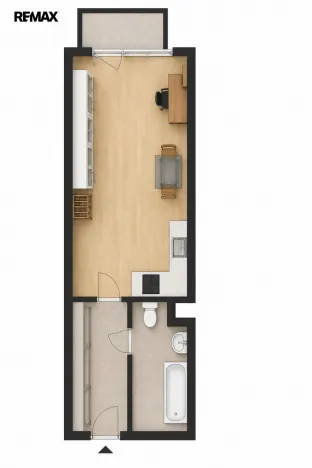 Pronájem bytu 1+kk, Praha - Motol, Jeřabinová, 35 m2