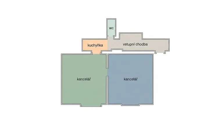 Pronájem kanceláře, Ostrava, 28. října, 51 m2