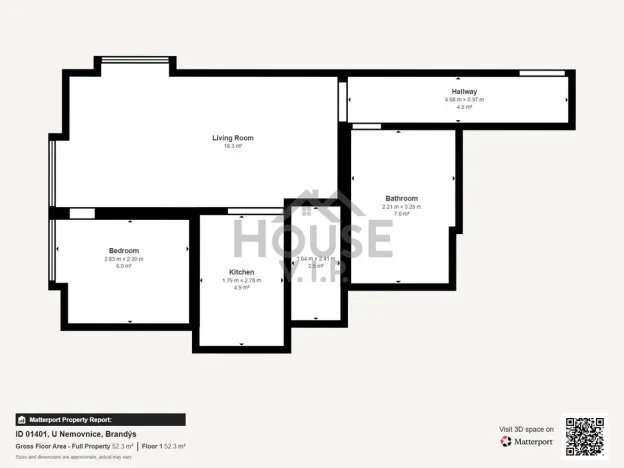 Pronájem bytu 2+kk, Brandýs nad Labem-Stará Boleslav, U nemocnice, 42 m2