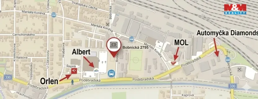 Pronájem garážového stání, Nymburk, Bobnická, 19 m2