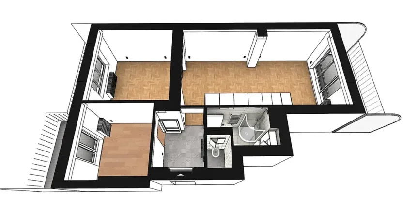 Pronájem bytu 3+kk, Praha - Žižkov, Hartigova, 60 m2