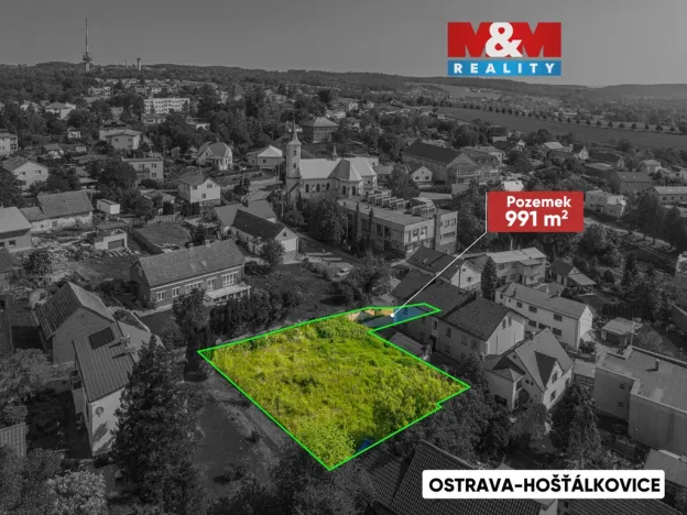 Prodej pozemku pro bydlení, Ostrava - Hošťálkovice, 991 m2