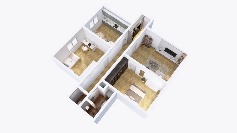 Prodej bytu 3+1, Luká, 70 m2