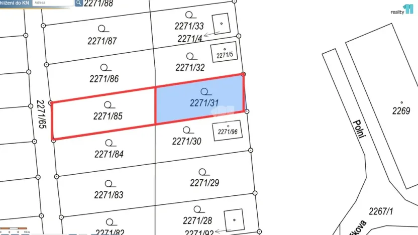 Prodej zahrady, Chodov, 389 m2