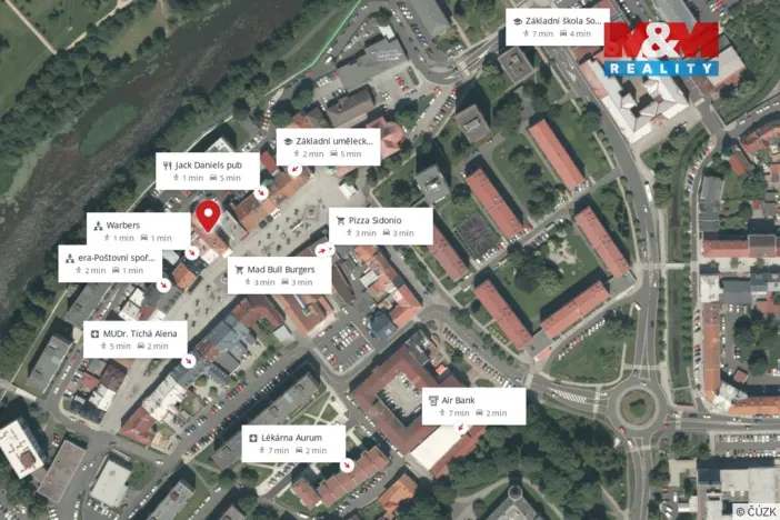 Pronájem atypického bytu, Sokolov, Staré náměstí, 200 m2